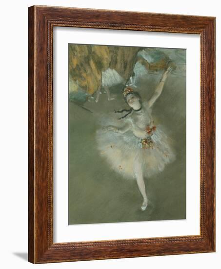 L'Etoile Ou Danseuse Sur Scene, the Star or Dancer on Stage, Pastel, C. 1876, Detail-Edgar Degas-Framed Giclee Print