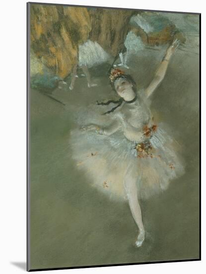 L'Etoile Ou Danseuse Sur Scene, the Star or Dancer on Stage, Pastel, C. 1876, Detail-Edgar Degas-Mounted Giclee Print