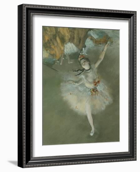 L'Etoile Ou Danseuse Sur Scene, the Star or Dancer on Stage, Pastel, C. 1876, Detail-Edgar Degas-Framed Giclee Print