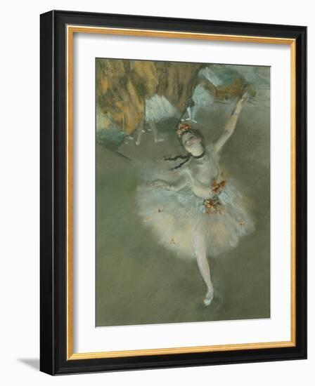 L'Etoile Ou Danseuse Sur Scene, the Star or Dancer on Stage, Pastel, C. 1876, Detail-Edgar Degas-Framed Giclee Print