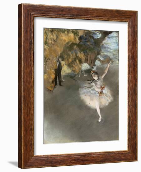 l'Etoile ou Danseuse sur scène-Edgar Degas-Framed Giclee Print