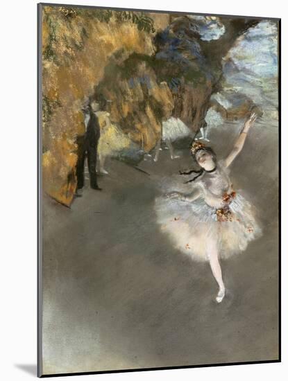 l'Etoile ou Danseuse sur scène-Edgar Degas-Mounted Giclee Print