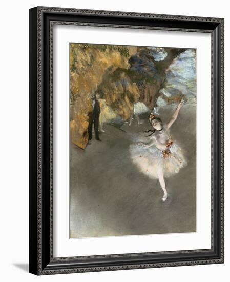 l'Etoile ou Danseuse sur scène-Edgar Degas-Framed Giclee Print