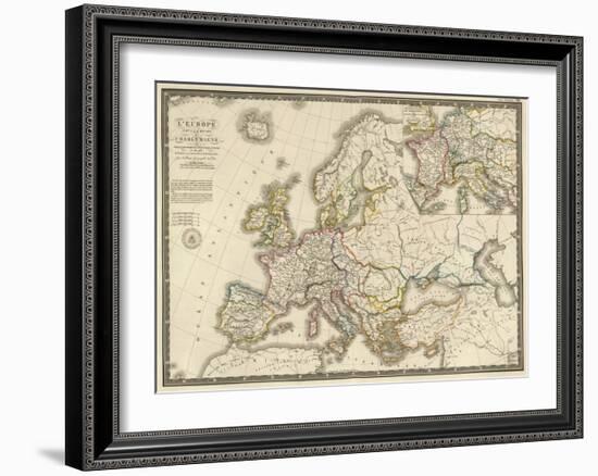 L'Europe sous l'Empire de Charlemagne, c.1826-Adrien Hubert Brue-Framed Art Print