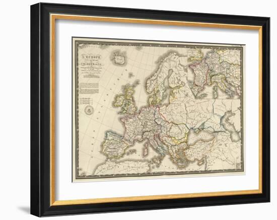 L'Europe sous l'Empire de Charlemagne, c.1826-Adrien Hubert Brue-Framed Art Print