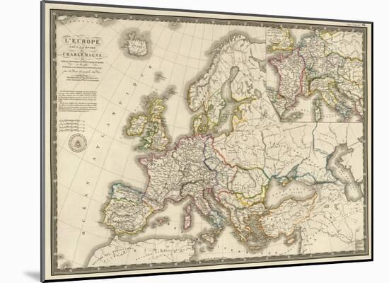 L'Europe sous l'Empire de Charlemagne, c.1826-Adrien Hubert Brue-Mounted Art Print