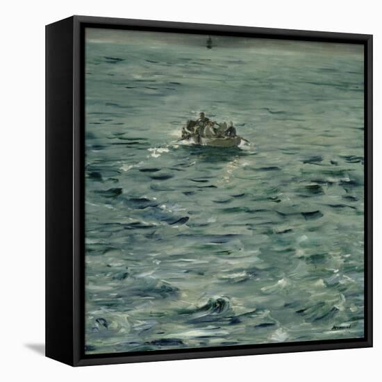 L'évasion de Rochefort,1880-1881.-Edouard Manet-Framed Premier Image Canvas