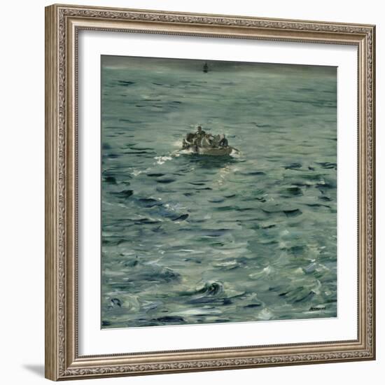 L'évasion de Rochefort,1880-1881.-Edouard Manet-Framed Giclee Print