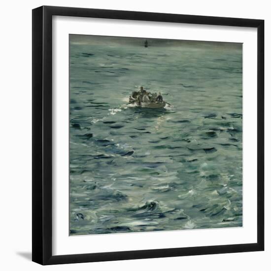 L'évasion de Rochefort,1880-1881.-Edouard Manet-Framed Giclee Print