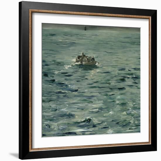 L'évasion de Rochefort,1880-1881.-Edouard Manet-Framed Giclee Print