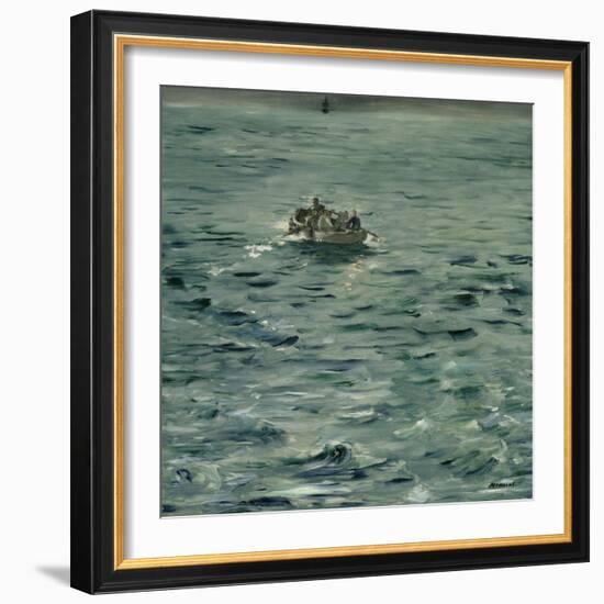 L'évasion de Rochefort,1880-1881.-Edouard Manet-Framed Giclee Print