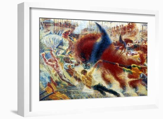 L'Eveil De La Cite (The City Awakes), 1910-Umberto Boccioni-Framed Giclee Print