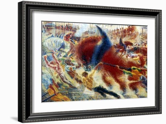 L'Eveil De La Cite (The City Awakes), 1910-Umberto Boccioni-Framed Giclee Print