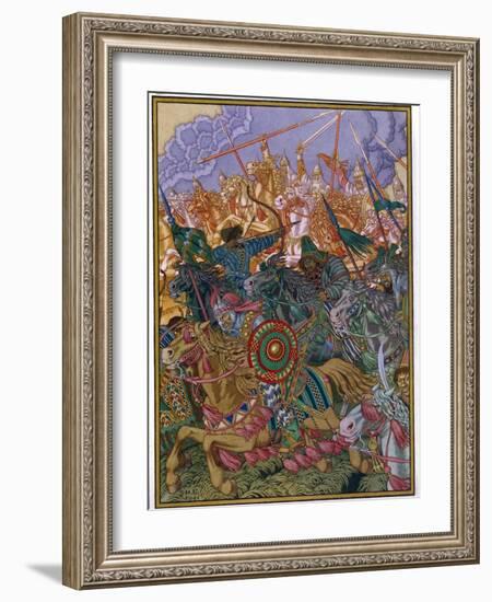 L'expulsion Du Khan Batou (Vers 1205-1255) (The Expulsion of Batu Khan). Batou, Chef Tartaro Mongol-Ivan Bilibin-Framed Giclee Print