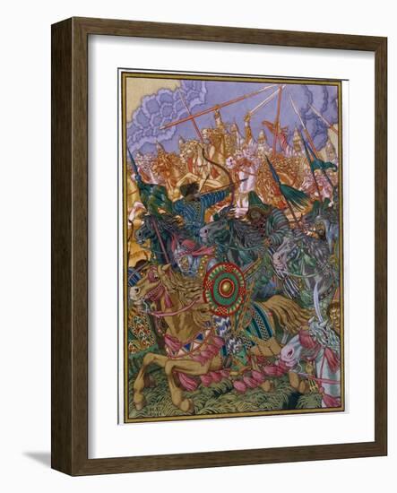 L'expulsion Du Khan Batou (Vers 1205-1255) (The Expulsion of Batu Khan). Batou, Chef Tartaro Mongol-Ivan Bilibin-Framed Giclee Print