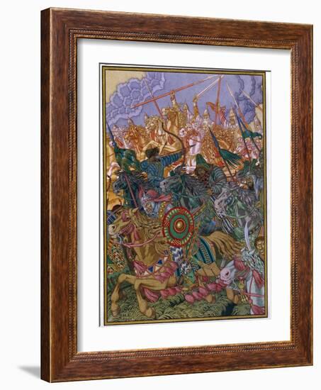 L'expulsion Du Khan Batou (Vers 1205-1255) (The Expulsion of Batu Khan). Batou, Chef Tartaro Mongol-Ivan Bilibin-Framed Giclee Print