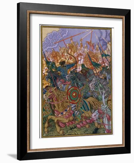 L'expulsion Du Khan Batou (Vers 1205-1255) (The Expulsion of Batu Khan). Batou, Chef Tartaro Mongol-Ivan Bilibin-Framed Giclee Print