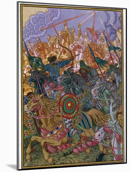 L'expulsion Du Khan Batou (Vers 1205-1255) (The Expulsion of Batu Khan). Batou, Chef Tartaro Mongol-Ivan Bilibin-Mounted Giclee Print