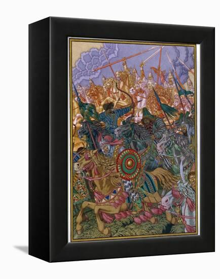 L'expulsion Du Khan Batou (Vers 1205-1255) (The Expulsion of Batu Khan). Batou, Chef Tartaro Mongol-Ivan Bilibin-Framed Premier Image Canvas