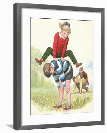 L For Leapfrog-Clive Uptton-Framed Giclee Print