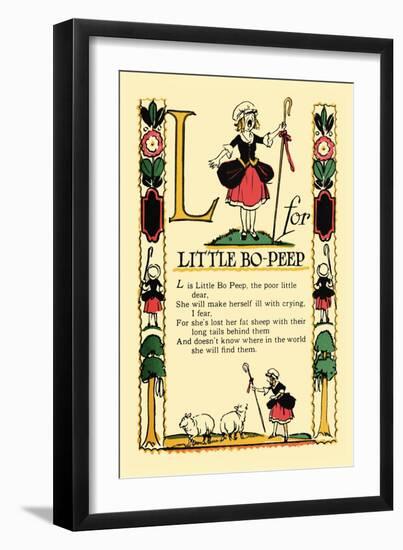 L for Little Bo-Peep-Tony Sarge-Framed Art Print