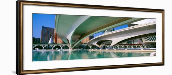 L'Hemisferic Planetarium and El Palau De Les Arts Reina Sofia, Ciutat De Les Arts I Les Ciencies-null-Framed Photographic Print