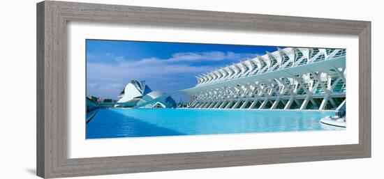 L'Hemisferic Planetarium and El Palau De Les Arts Reina Sofia, Ciutat De Les Arts I Les Ciencies-null-Framed Photographic Print