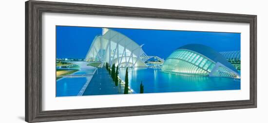 L'Hemisferic Planetarium and El Palau De Les Arts Reina Sofia, Ciutat De Les Arts I Les Ciencies-null-Framed Photographic Print