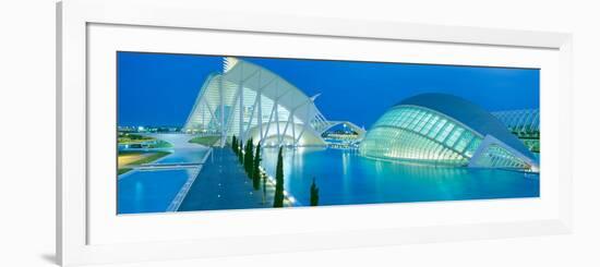 L'Hemisferic Planetarium and El Palau De Les Arts Reina Sofia, Ciutat De Les Arts I Les Ciencies-null-Framed Photographic Print