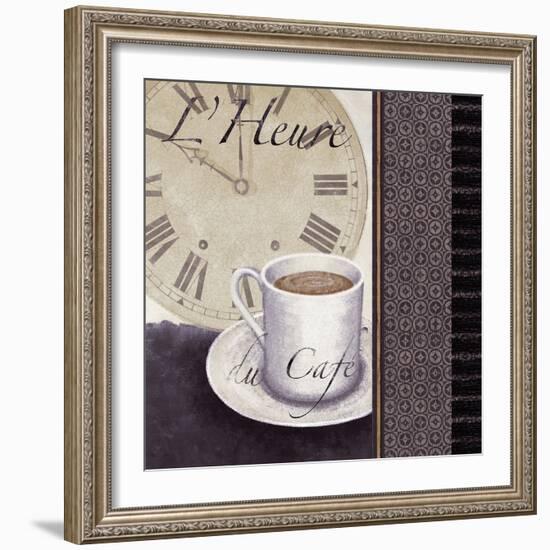 L'heure Du Cafe'-Linda Wood-Framed Giclee Print