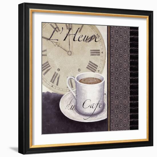 L'heure Du Cafe'-Linda Wood-Framed Giclee Print