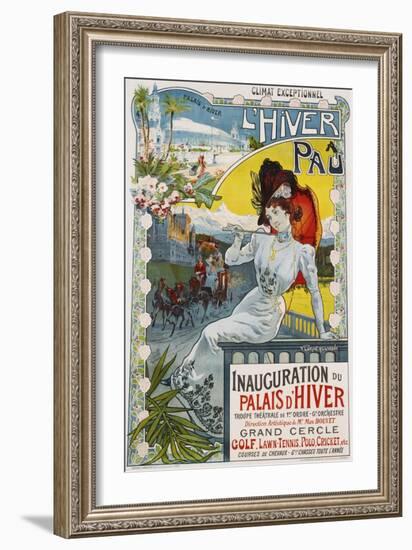 L'Hiver a Pau Poster-Vincent Lorant-Heilbronn-Framed Giclee Print