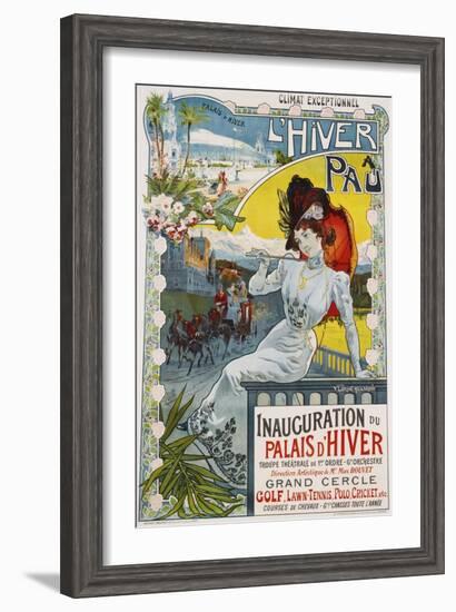 L'Hiver a Pau Poster-Vincent Lorant-Heilbronn-Framed Giclee Print