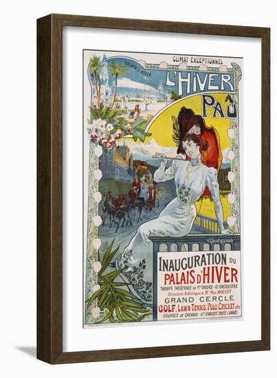 L'Hiver a Pau Poster-Vincent Lorant-Heilbronn-Framed Giclee Print