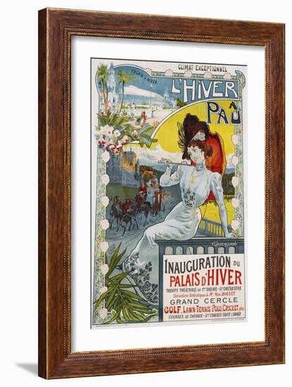 L'Hiver a Pau Poster-Vincent Lorant-Heilbronn-Framed Giclee Print