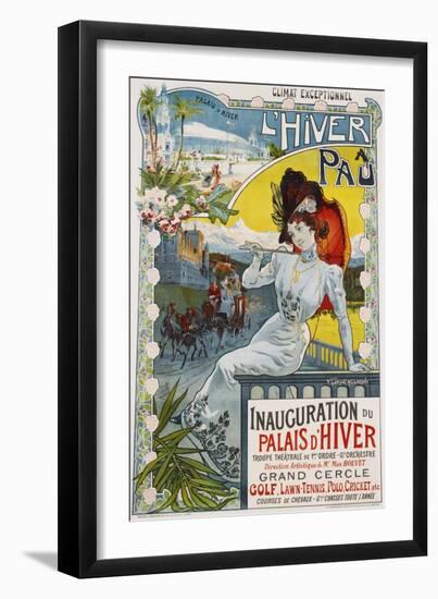 L'Hiver a Pau Poster-Vincent Lorant-Heilbronn-Framed Giclee Print