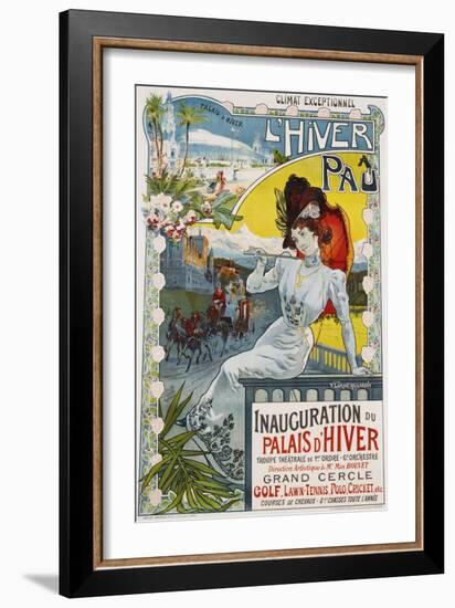 L'Hiver a Pau Poster-Vincent Lorant-Heilbronn-Framed Giclee Print