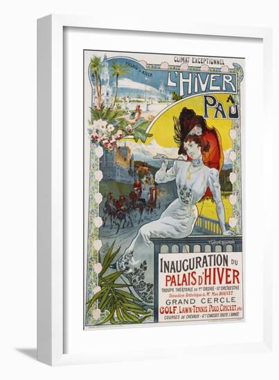 L'Hiver a Pau Poster-Vincent Lorant-Heilbronn-Framed Giclee Print