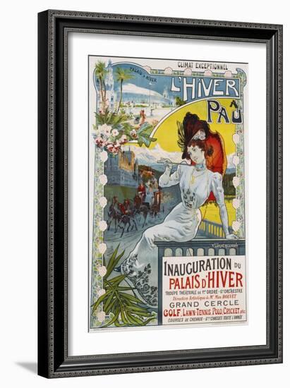 L'Hiver a Pau Poster-Vincent Lorant-Heilbronn-Framed Giclee Print