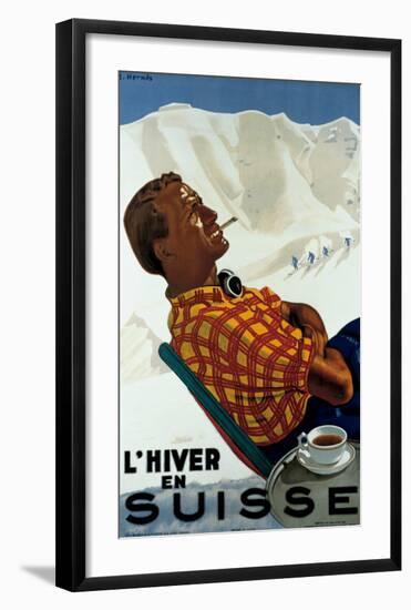 L'Hiver en Suisse-Erich Hermes-Framed Giclee Print