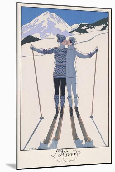 L'Hiver (Winter)-Georges Barbier-Mounted Giclee Print