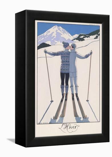 L'Hiver (Winter)-Georges Barbier-Framed Premier Image Canvas