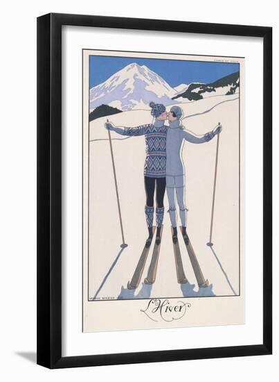 L'Hiver (Winter)-Georges Barbier-Framed Premium Giclee Print