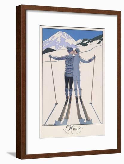 L'Hiver (Winter)-Georges Barbier-Framed Premium Giclee Print