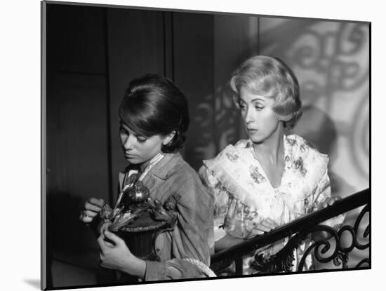 L'HOMME A FEMMES by JACQUES-GERARD CORNU with Catherine Deneuve and Danielle Darrieux, 1960 (b/w ph-null-Mounted Photo