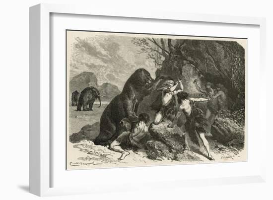 L'Homme a L'Epoque Du Grand Ours Et Du Mammouth-Emile Antoine Bayard-Framed Giclee Print