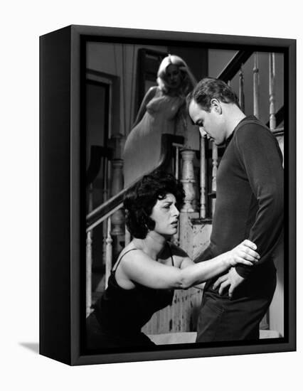 L' homme a la peau by serpent FUGITIVE KIND realise par SIDNEYLUMET with Anna Magnani and Marlon Br-null-Framed Stretched Canvas