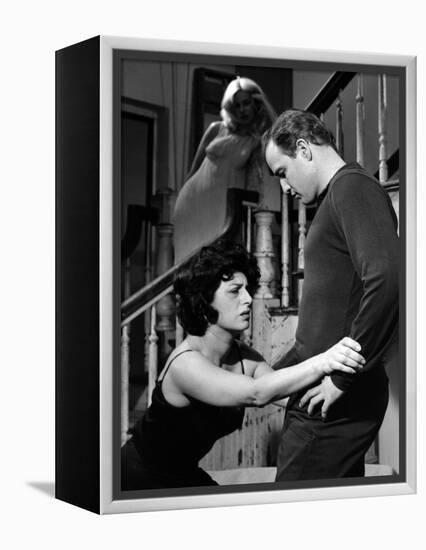 L' homme a la peau by serpent FUGITIVE KIND realise par SIDNEYLUMET with Anna Magnani and Marlon Br-null-Framed Stretched Canvas