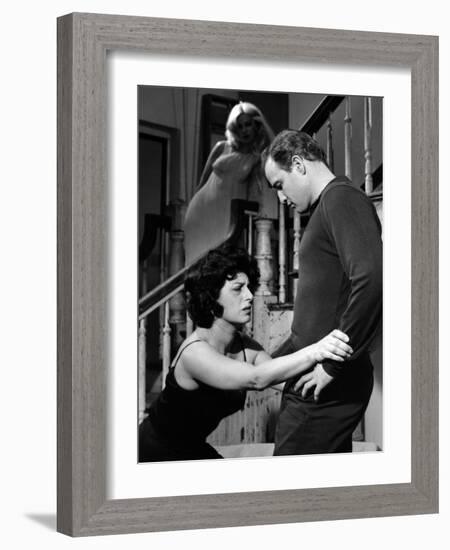 L' homme a la peau by serpent FUGITIVE KIND realise par SIDNEYLUMET with Anna Magnani and Marlon Br-null-Framed Photo