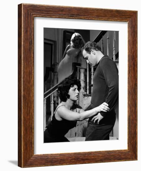 L' homme a la peau by serpent FUGITIVE KIND realise par SIDNEYLUMET with Anna Magnani and Marlon Br-null-Framed Photo